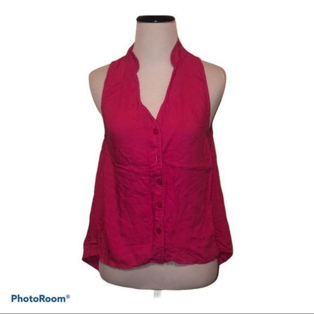 5/$30 🎈 Alternative apparel small‎ button down sleeveless pink blouse